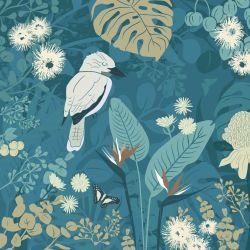 bushland beauties flora and fauna mural bushland blue detail