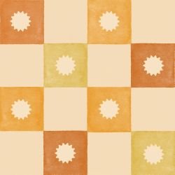checkers stamp tiles sunshine