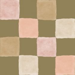 checkers watercolour squares earthy