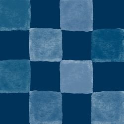 checkers watercolour squares navy dark