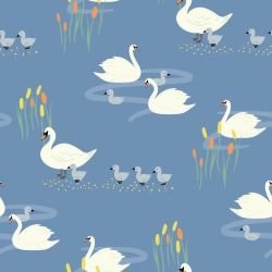 animated animals swan autumn 