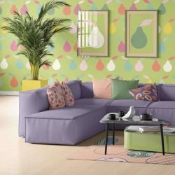 tasty treats concept wallpaper  artwork  rug and cushions 