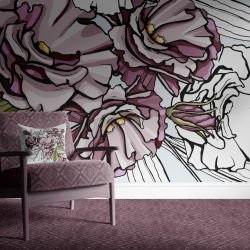 flower doodles concept wanderlust bouquet wallpaper and cushion