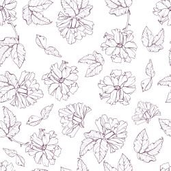 flower doodles fallen blooms orchid white