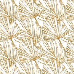 flower doodles swaying palms yellow white