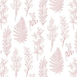flower doodles timeless foliage light dusty pink white
