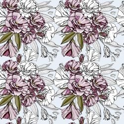 flower doodles wanderlust bouquet purple green