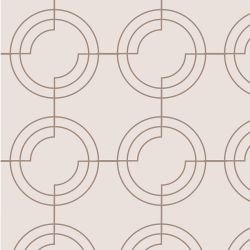 deco chic concentric circles cream grey
