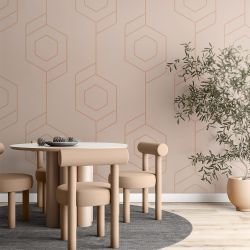 deco chic concept dining room wallpaper