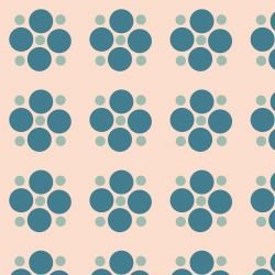 whimsical impressions floral circles bluey