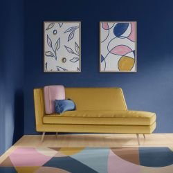 elegant contours concept rug framed artwork