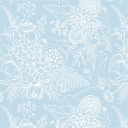 flower doodles dried beauty hydrangea white reverse