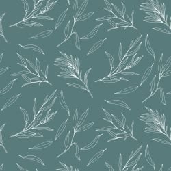 leaf outlines falling willow branch slate white