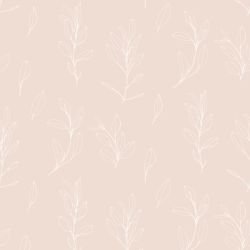 leaf outlines tapered twigs pink neutral reverse