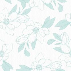 floral  freestyle maison botanique vintage teal white reverse