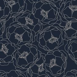 floral freestyle contour botanicals richblue