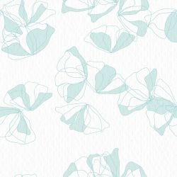 floral freestyle daydream flora vintage teal white reverse