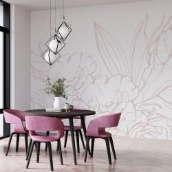 flower doodles mural concept blossoming art