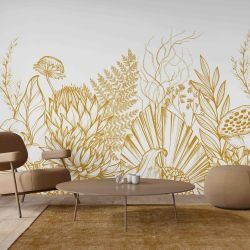 flower doodles mural concept floral bounds