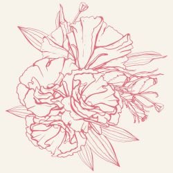 flower doodles mural fleeting colour doll eggshell