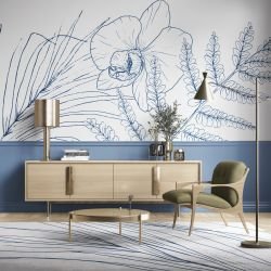 flowing flora concept  floral takeover royalblue