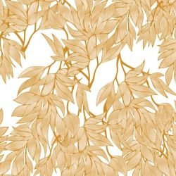 fronds silhouette intertwined white butternut twotone