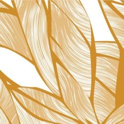 fronds silhouette intertwined white butternut twotone details