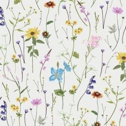 jungle story wild flowers sepia 