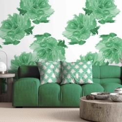 garden life concept wallpaper and cushion upholstery