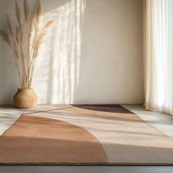 geometric abstractions concept rug planets align