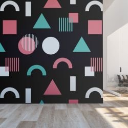 geometric graphics concept office wallpaper 