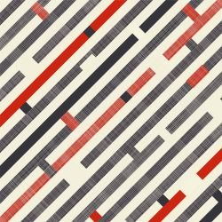 geometric twist maze mirage cream red grey