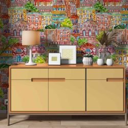 hand drawn cities concept wallpaper