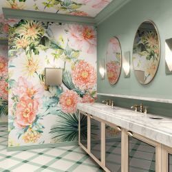 jungle chic concept bathroom mural eden