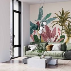 jungle chic concept hotel mural