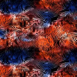 jungle jewels foliage fusion red blue