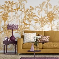 jungle vista concept living room wallpaper 