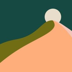 landform vistas moon peak evening