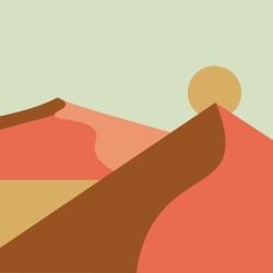 landform vistas moon rising retro