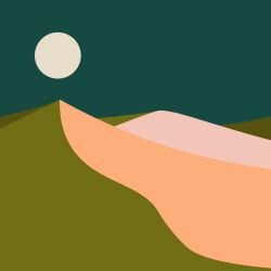 landform vistas moon valley evening