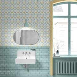 lattice concept bathroom wallpaper