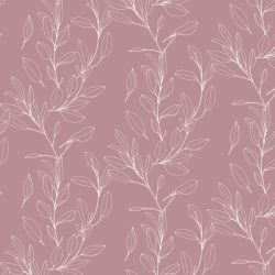 leaf outlines dense branches mauve eggshell
