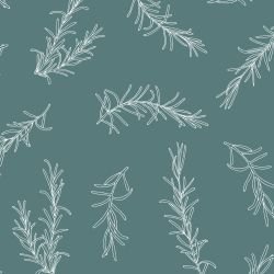 leaf outlines herb bunch slate white