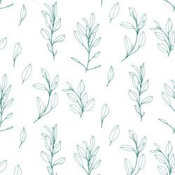 leaf outlines tapered twigs marine white