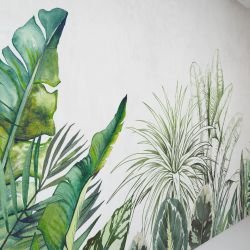 lush outlook  concept rainforest border green