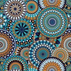 heartfelt mandalas tranquil array orange green blue dark