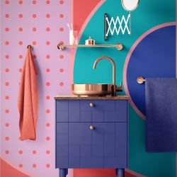 memphis mosaics bold blocks lilacs dark concept