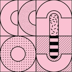 memphis mosaics graphic groove black pink