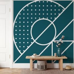 memphis mosaics payful pieces teal white concept