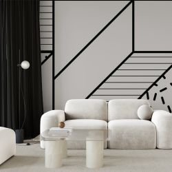 memphis mosaics pop prism black white concept